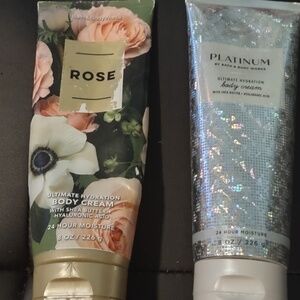 Platinum and rose bath and body works lotion pack